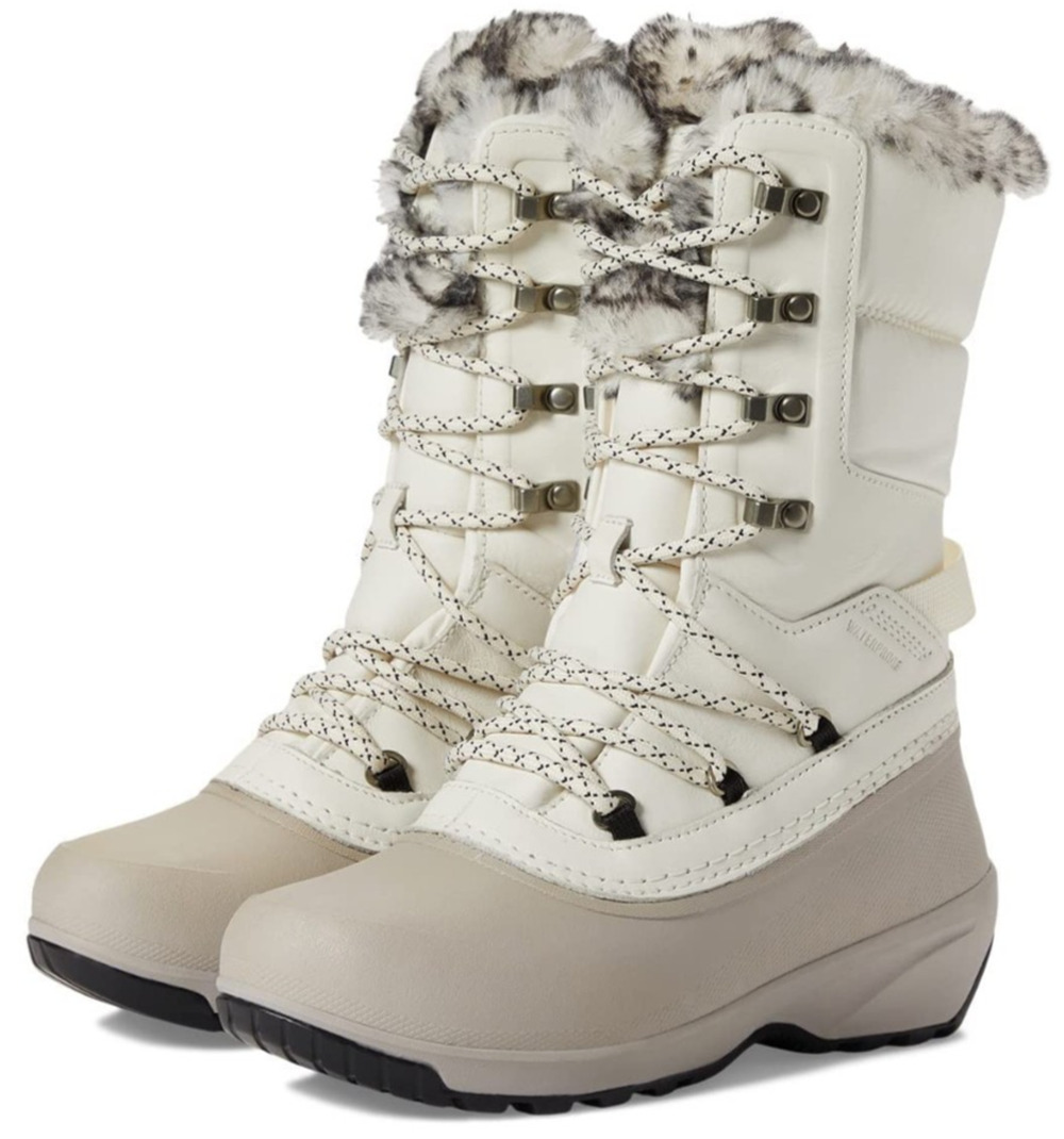 The North Face Shellista IV Luxe Waterproof Gardenia White/Silver Grey 10.5 M